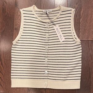 NWT Alex Mill Striped Sleeveless Sweater